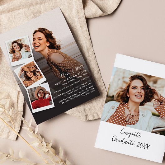 Afstuderen Multi Photo Afstudeerder 2025 Party Kaart