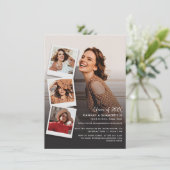 Afstuderen Multi Photo Afstudeerder 2025 Party Kaart (Staand voorkant)