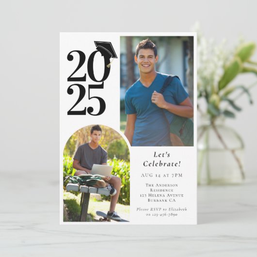 Afstuderen Multi Photo Arch Afstuderen Kaart (Staand voorkant)