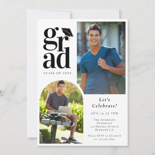 Afstuderen Multi Photo Arch Afstuderen Kaart (Voorkant)