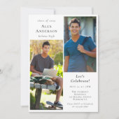 Afstuderen Multi Photo Kalligrafie Afstuderen Kaart (Voorkant)