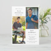 Afstuderen Multi Photo Kalligrafie Afstuderen Kaart (Staand voorkant)