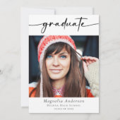 Afstuderen Multi Photo Kalligrafie Afstuderen Kaart (Achterkant)