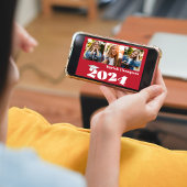 Afstuderen Multi-Photo Red Class of 2023 QR Code Kaart