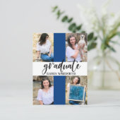 Afstuderen Multi Photo Template Color Block Briefkaart (Staand voorkant)