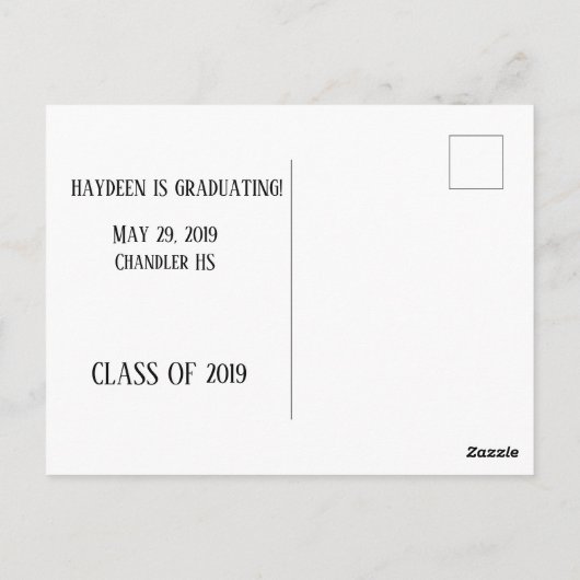 Afstuderen Multi Photo Template Color Block Briefkaart (Achterkant)