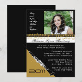 Afstuderen muziek / klarinet kaart (Voorkant / Achterkant)