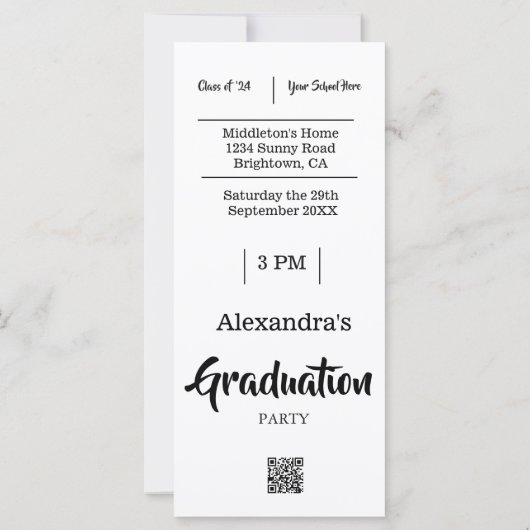 Afstuderen Muziekfestival Lichten Feestuitnodiging (Achterkant)