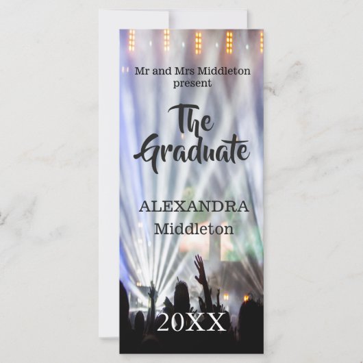 Afstuderen Muziekfestival Lichten Feestuitnodiging (Voorkant)