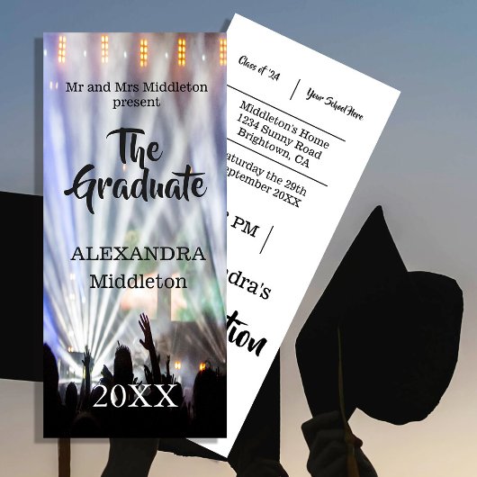 Afstuderen Muziekfestival Lichten Feestuitnodiging