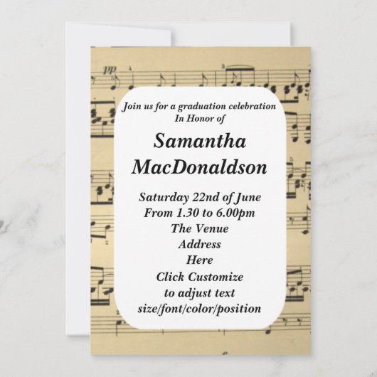 Afstuderen muziekvel kaart (Achterkant)