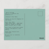 Afstuderen Mystery Moment Briefkaart (Achterkant)
