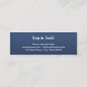 Afstuderen naam blauw contactkaartje (Achterkant)