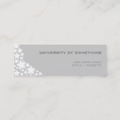 Afstuderen Naam Card Light Grey White Stars Contactkaartje (Achterkant)