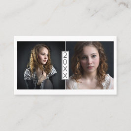 Afstuderen Naam Card Senior Year Neemt Mod Foto Visitekaartje