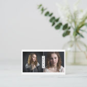 Afstuderen Naam Card Senior Year Neemt Mod Foto Visitekaartje (Staand voorkant)