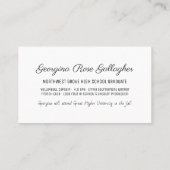 Afstuderen Naam Card Senior Year Neemt Mod Foto Visitekaartje (Achterkant)