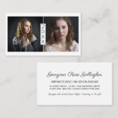 Afstuderen Naam Card Senior Year Neemt Mod Foto Visitekaartje (Voorkant / Achterkant)