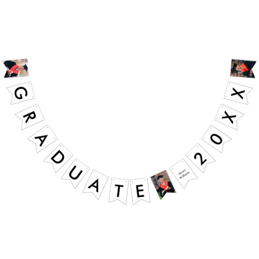 Afstuderen Naam en Jaar 3 Foto's Aangepast Afstude Vlaggetjes (Alle)