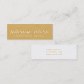 Afstuderen naam Gold White Class 2013 Simple Contactkaartje (Voorkant / Achterkant)