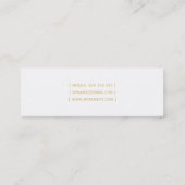 Afstuderen naam Gold White Class 2013 Simple Contactkaartje (Achterkant)