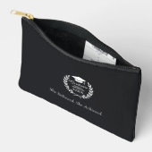 Afstuderen Naam & Jaar Embleem Laurel Krans Zwart Etui (Open)