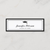 Afstuderen Naam Kaart Classic Script Invoegen Kaar Contactkaartje (Voorkant)