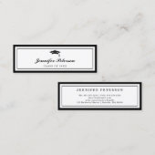 Afstuderen Naam Kaart Classic Script Invoegen Kaar Contactkaartje (Voorkant / Achterkant)