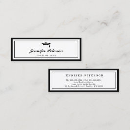 Afstuderen Naam Kaart Classic Script Invoegen Kaar Contactkaartje