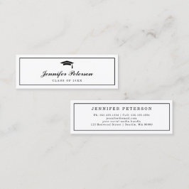 Afstuderen Naam Kaart Classic Script Invoegen Kaar Contactkaartje