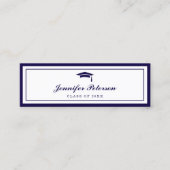 Afstuderen Naam Kaart Classic Script Invoegen Kaar Contactkaartje (Voorkant)