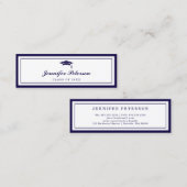 Afstuderen Naam Kaart Classic Script Invoegen Kaar Contactkaartje (Voorkant / Achterkant)