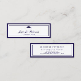 Afstuderen Naam Kaart Classic Script Invoegen Kaar Contactkaartje