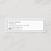 Afstuderen naam Kaart - Elegant Classic Insert Kaa Contactkaartje (Achterkant)