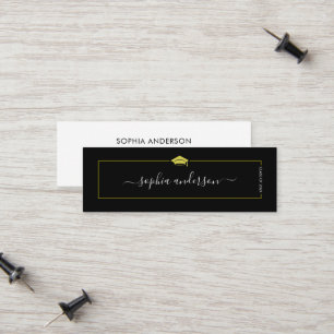 Afstuderen naam Kaart - Elegant Classic Insert Kaa Contactkaartje