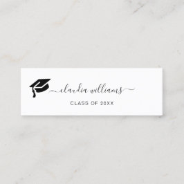 Afstuderen naam Kaart - Elegant Classic Insert Kaa Contactkaartje