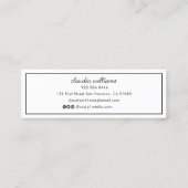 Afstuderen naam Kaart - Elegant Classic Insert Kaa Contactkaartje (Achterkant)