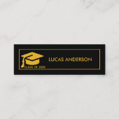 Afstuderen naam Kaart - Elegant Classic Insert Kaa Contactkaartje (Voorkant)