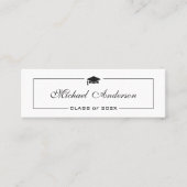 Afstuderen naam Kaart - Elegant Classic Insert Kaa Contactkaartje (Voorkant)