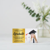 Afstuderen naam Kaart - Elegant Classic Insert Kaa Contactkaartje (Staand voorkant)