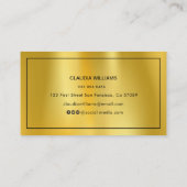 Afstuderen naam Kaart - Elegant Classic Insert Kaa Contactkaartje (Achterkant)