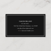 Afstuderen naam Kaart - Elegant Classic Insert Kaa Contactkaartje (Achterkant)