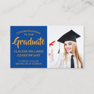 Afstuderen naam Kaart - Elegant Classic Insert Kaa Contactkaartje
