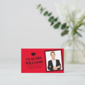 Afstuderen naam Kaart - Elegant Classic Insert Kaa Contactkaartje (Staand voorkant)