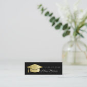 Afstuderen Naam Kaart Elegante Klasse van Contactkaartje (Staand voorkant)