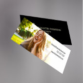 Afstuderen Naam Kaart Foto Goud Elegant Classic Mini Visitekaartje