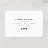 Afstuderen naam Kaart - Gold Classic Insert Kaart Contactkaartje (Achterkant)