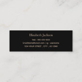 Afstuderen naam Kaart | Gouden Glitter invoegen Ka Contactkaartje (Achterkant)