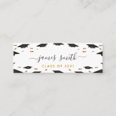 Afstuderen Naam Kaart & Hand getrokken klasse van  Mini Visitekaartje (Voorkant)