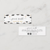 Afstuderen Naam Kaart & Hand getrokken klasse van  Mini Visitekaartje (Voorkant / Achterkant)